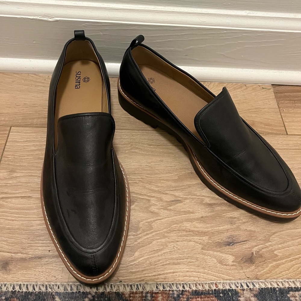 Black loafers